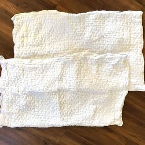 West Elm King Size Duvet and Shams, White